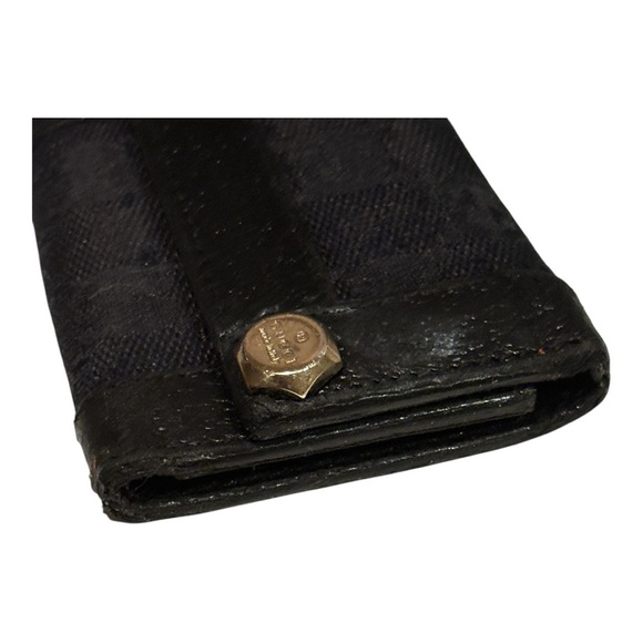 Vintage Gucci GG Monogram Key Holder – Black Leather & Canvas - Picture 5 of 9